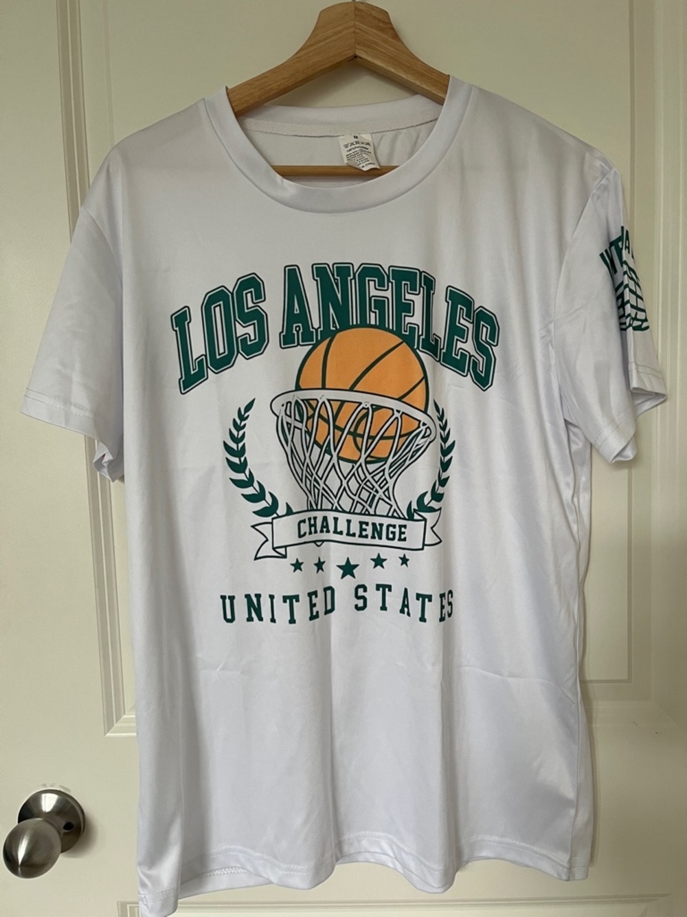 Los Angeles Basketball Challenge White Graphic T-Shirt